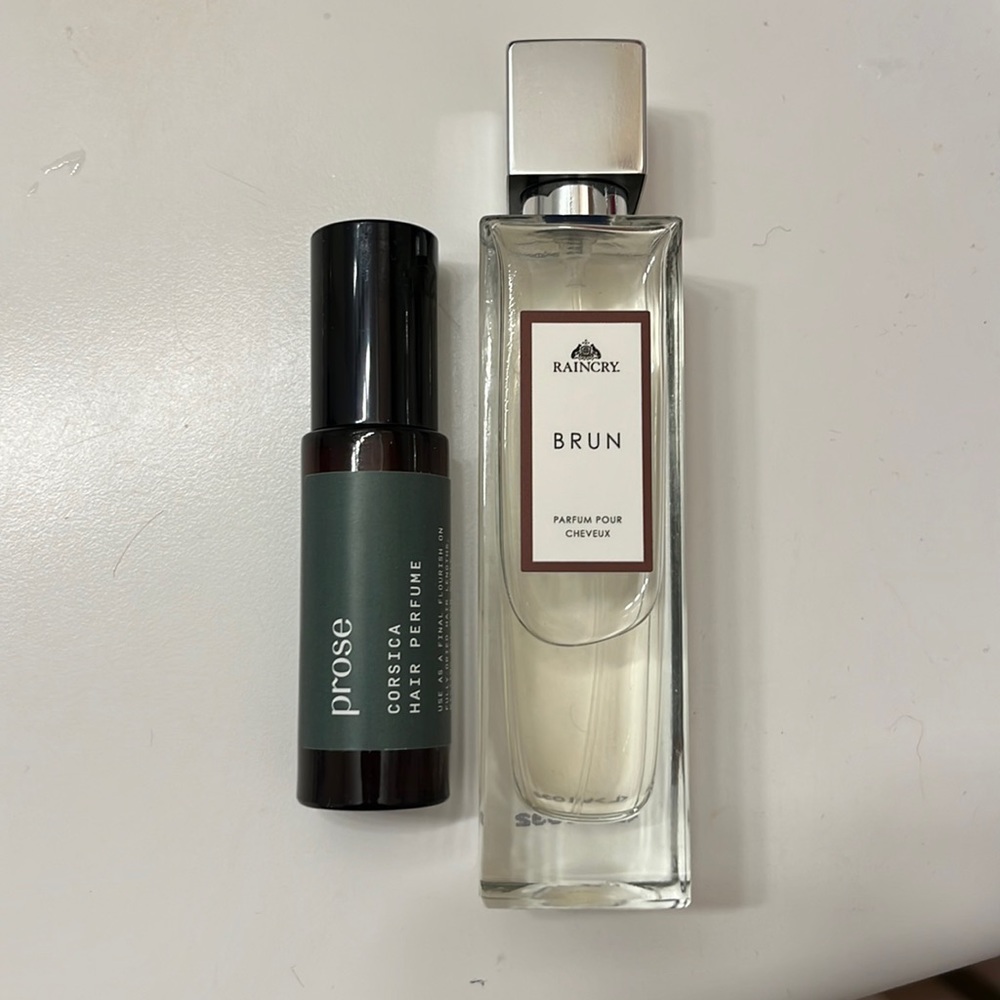 Hair Perfumes: Prose Corsica and Raincry Brun